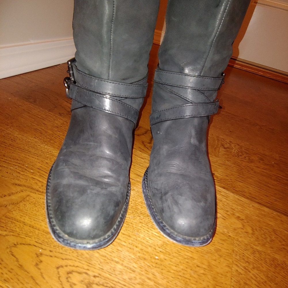 Coach Marlena black leather riding boots size 7.5B EUC - Picture 5 of 8
